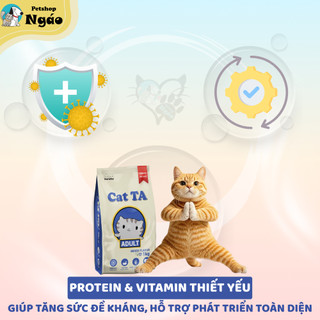 Thức Ăn Hạt Cho Mèo Cat TA Vị Gà Tây Cá Ngừ Gói 360g Công Nghệ Hàn Quốc Hạt Trái Tim