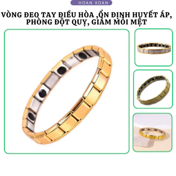 [vdhha] Vòng đeo Tay Điều Hòa Huyết Áp Nhật Bản Cao Cấp 5 trong 1 - vòng giúp điều hoà cân bằng ổn định huyết áp