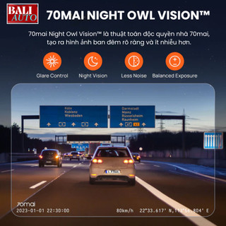 Camera 70mai M200 ghi hình 1080P có HDR,cảm biến ảnh Sony STARVIS2 cao cấp độ nhạy sáng cao