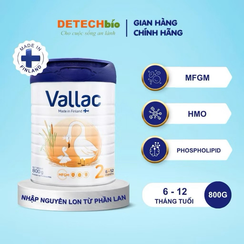 Sữa Vallac đủ số 1-2-3 cho bé phát triển toàn diện