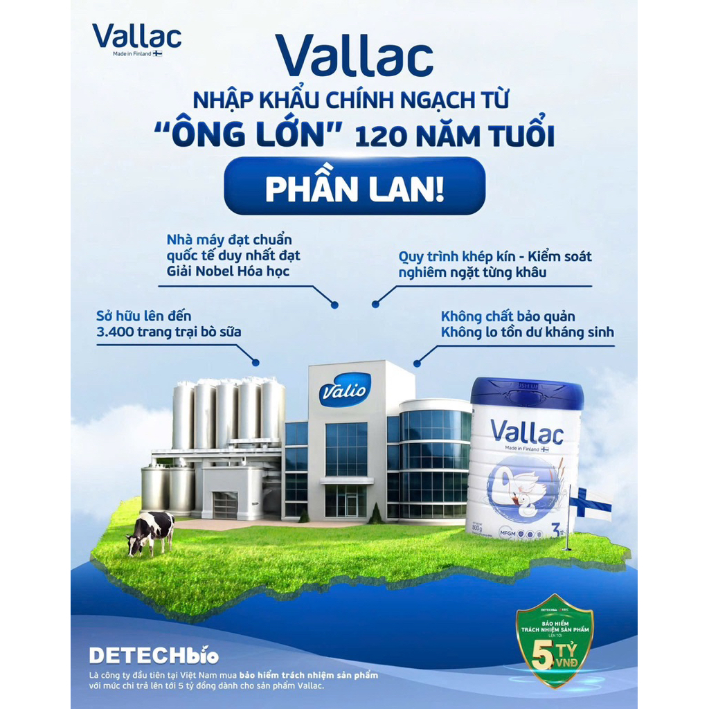 Sữa Vallac đủ số 1-2-3 cho bé phát triển toàn diện