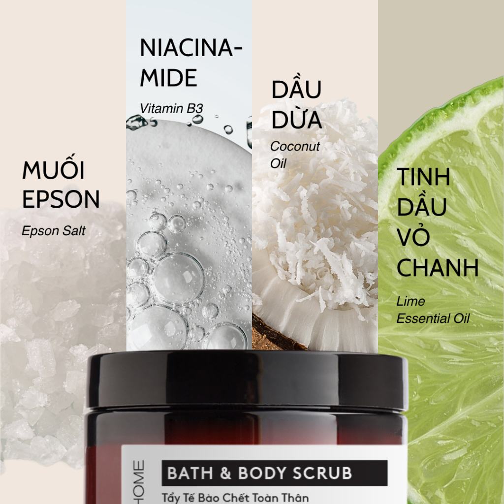 [Mẫu Thử] Tẩy Tế Bào Chết Cơ Thể giảm mụn giảm thâm sạm Lá Home Laboratory 50g