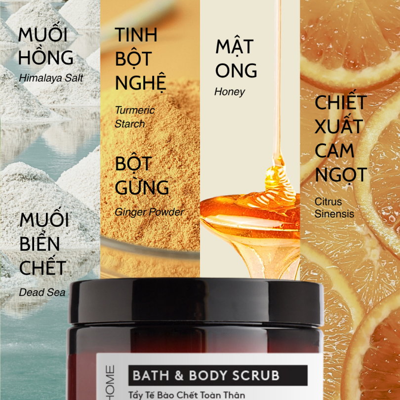 [Mẫu Thử] Tẩy Tế Bào Chết Cơ Thể giảm mụn giảm thâm sạm Lá Home Laboratory 50g