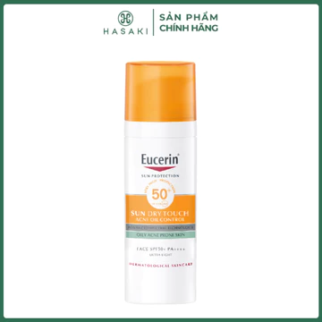[DAILY] Kem Chống Nắng Eucerin Kiềm Dầu & Ngừa Mụn 50ml Sun Dry Touch Oil Control SPF 50+ Hasaki Chính Hãng