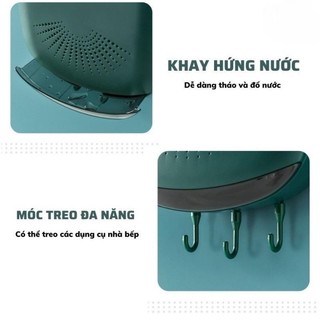 Hộp Đựng Đũa Muỗng Thìa Treo Tường Có Khay Hứng Nước Có Nắp Đậy Chống Côn Trùng