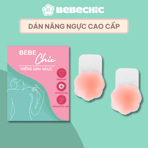 Cặp Miếng Dán Nâng Ngực Silicone BEBECHIC Có Tai Giảm Xệ, Bám Dính Chắc, Tái Sử Dụng