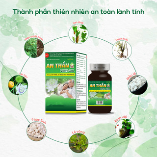 Viên Uống An Thần VINH GIA giúp Hỗ Trợ Ngủ Ngon Giảm Căng Thẳng Mệt Mỏi Căng Thẳng Thần Kinh Hộp 60v