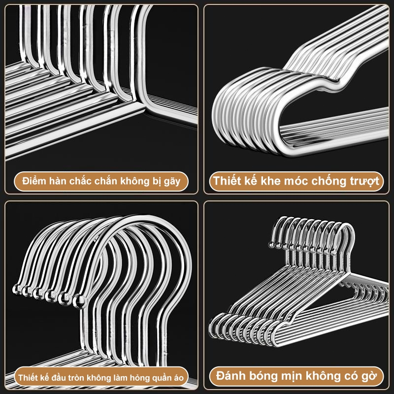 𝐎𝐥𝐢𝐟𝐞 Móc Treo Quần Áo Móc Phơi Quần Áo Inox Quai Phơi Quần Áo Tiện Lợ Cái Treo Áo  Loại Chống Trượt