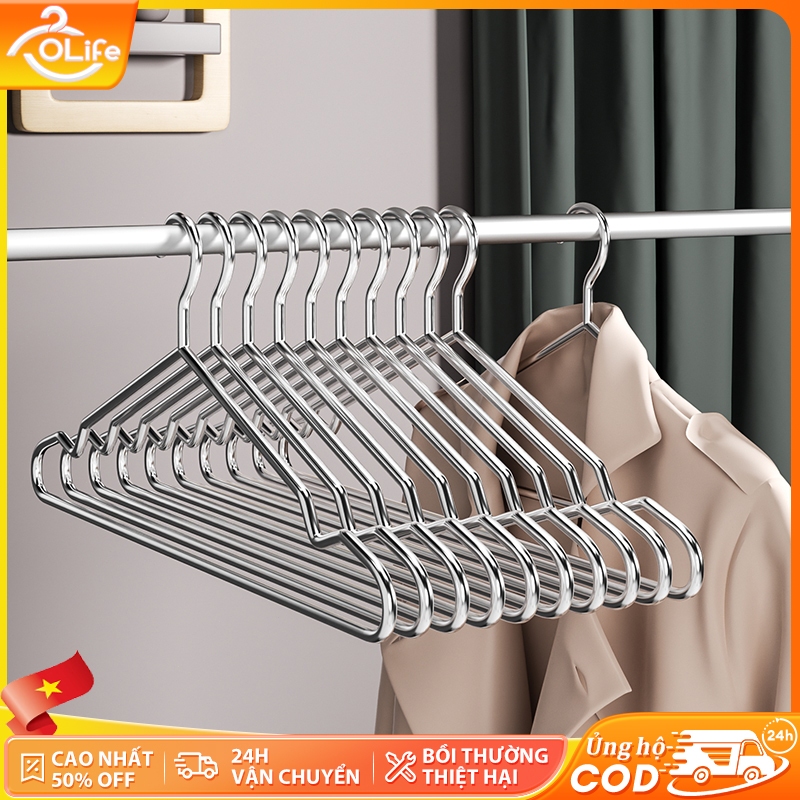 𝐎𝐥𝐢𝐟𝐞 Móc Treo Quần Áo Móc Phơi Quần Áo Inox Quai Phơi Quần Áo Tiện Lợ Cái Treo Áo  Loại Chống Trượt