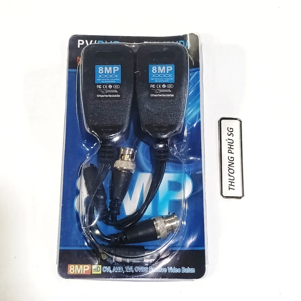 Balun Camera Video dùng cáp mạng Lan (Cat 5, Cat 6) kết nối nguồn và ...