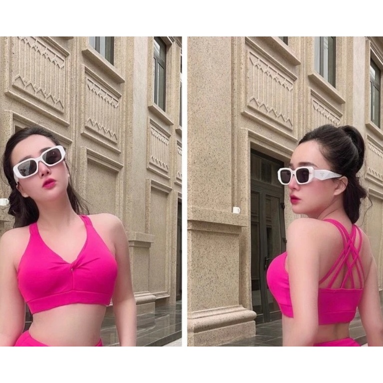 Áo áo bra đan dây, Tặng mút tập gym, yoga, áo tập erobic, zumba, co dãn 4 chiều mịn mát (TS)