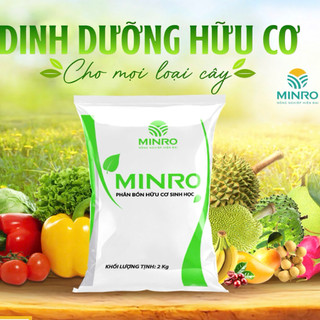 2kg Phân Bón Hữu Cơ Sinh Học Minro Cung Cấp Dưỡng Chất, Tăng Năng Suất Nông Sản Cây Rau, Hoa kiểng, Cây Ăn Trái