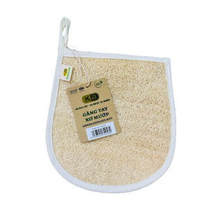 Găng Tay Xơ Mướp Tự Nhiên Tẩy Tế Bào Chết KB Ecolife  An Toàn Cho Tay Khi Sử Dụng