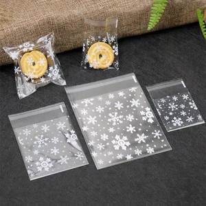 Set 100 Túi DÁN MIỆNG đựng bánh cookie/ bánh quy/ trà hoa/ HOA TUYẾT nhiều kích thước