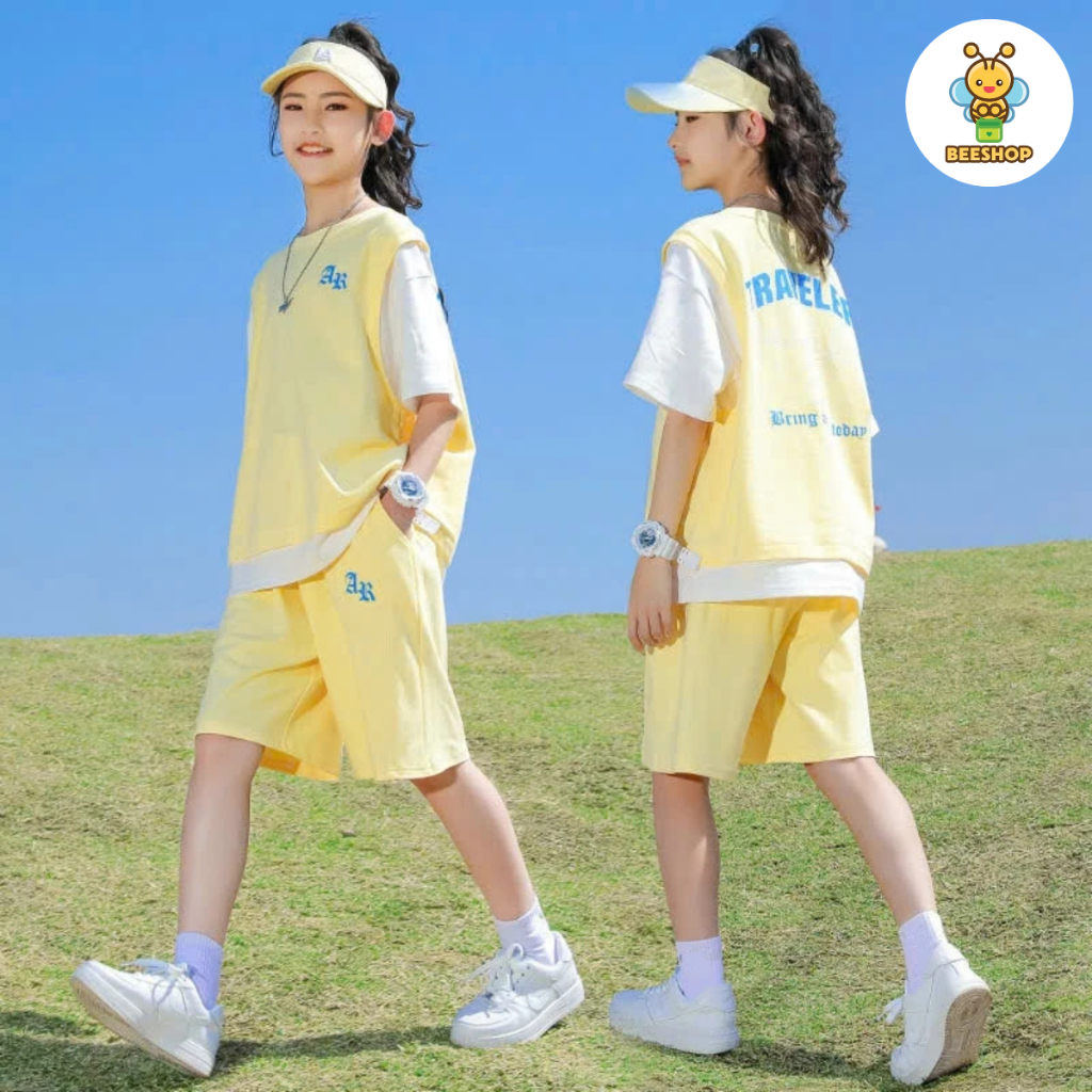 Set thể thao AR cho bé gái size đại BEESHOP H26022