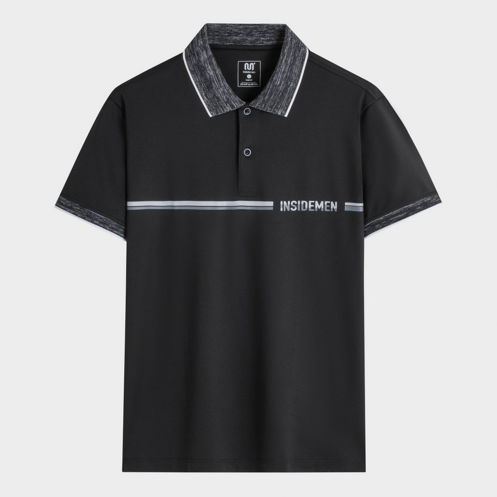 Áo Polo Nam tay ngắn Insidemen Dáng Slim Fit Ôm Vừa Recycle Polyester thân thiện môi trường IPS126AS2