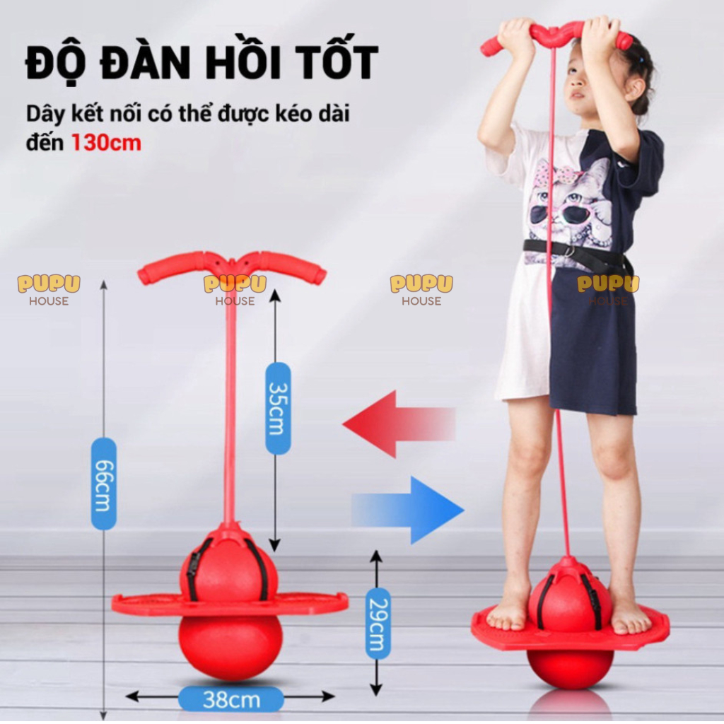 Bóng Nhảy Tăng Chiều Cao Bóng Nảy Bóng Nhẩy Bóng Nhún Cao Su Đàn Hồi Phát Triển Chiều Cao - Đồ Chơi PUPU HOUSE