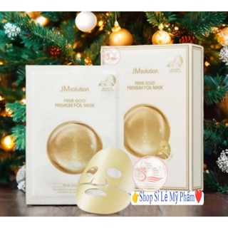 [1hộp 10 nạ]Mặt Nạ JM Solution Tinh Chất Vàng Prime Gold Foil Mask  Nâng Cơ Chống Chảy Xệ Giảm Nhăn Ngừa Lão Hóa