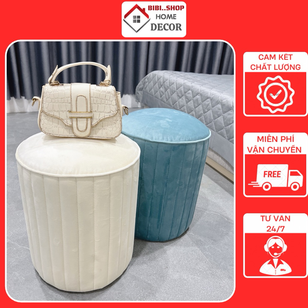 Ghế Ngồi Trang Điểm Đôn Tròn Sofa – Ghế Đôn Phòng Ngủ