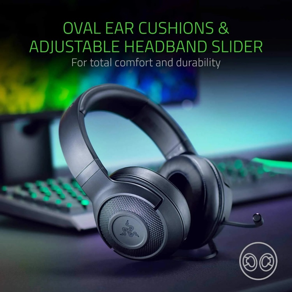🎧Razer Kraken X Essential- Tai nghe Gaming Razer Jack 3.5mm Âm Vòm 7.1, Mic Chống Ồn, Siêu Nhẹ | BigBuy360 - bigbuy360.vn