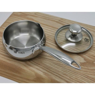 Nồi Quánh Lunkai [56] inox 316NDT, 12cm có nắp, đa năng nấu đồ ăn dặm chiên rán L56
