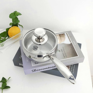 Nồi Quánh Lunkai [56] inox 316NDT, 12cm có nắp, đa năng nấu đồ ăn dặm chiên rán L56