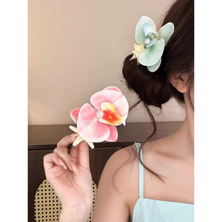 Kẹp tóc hoa lan mix sao biển xinh xắn dễ thương, phụ kiện tóc đi biển