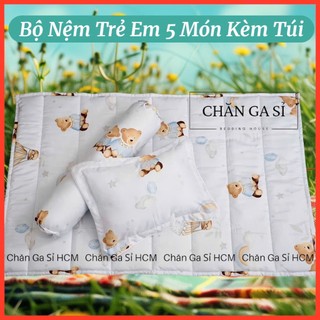 🎀SIÊU YÊU🎀 Bộ Nệm Gối Cho Bé Đi Học Vải Lyocell Microfiber Thoáng Mát (Kèm Ruột Gối) _Chăn Ga Sỉ