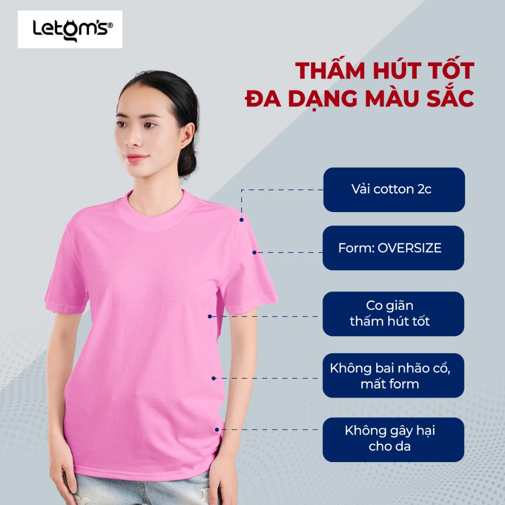 Áo Thun Basic Oversize Nữ Cotton Cao Cấp, Đủ Màu, Phù Hợp Mọi Phong Cách
