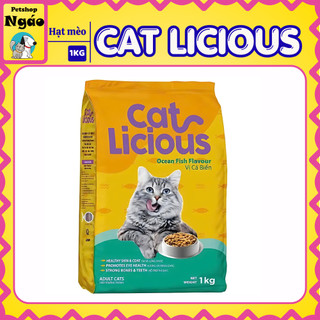 Cat Licious gói 1kg vị Cá Biển - Hạt khô dành cho mèo trưởng thành