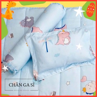 🌈GIÁ SỐC🌈 Bộ Nệm Gối Trẻ Em Lyocell Micro Thoáng Mát, Bộ 5 Món Gồm Ruột, Kèm Túi Đựng _ Giao Hỏa Tốc