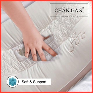 🌏LOẠI 1🌏 Gối Cotton Warm Sleep Công Thái Học Hổ Trợ Cột Cổ Vai Gáy, Êm Ái, Thoáng Mát, Gối Nằm Thấp
