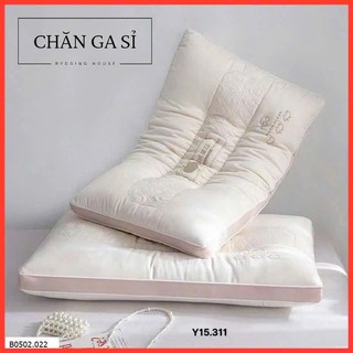 🪙HÀNG LOẠI 1🪙Gối Gòn Cotton Warm Sleep Êm Mềm Đàn Hồi, Vải Cotton Thoáng Mát, Gối Cho Người Nằm Thấp