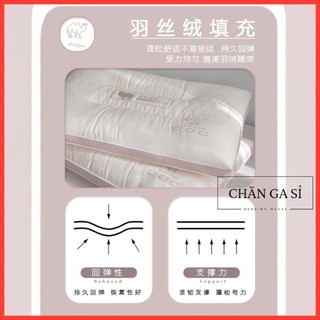 🌏LOẠI 1🌏 Gối Cotton Warm Sleep Công Thái Học Hổ Trợ Cột Cổ Vai Gáy, Êm Ái, Thoáng Mát, Gối Nằm Thấp