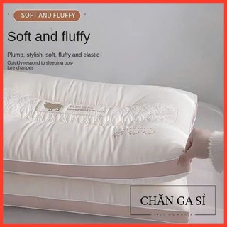 🌏LOẠI 1🌏 Gối Cotton Warm Sleep Công Thái Học Hổ Trợ Cột Cổ Vai Gáy, Êm Ái, Thoáng Mát, Gối Nằm Thấp