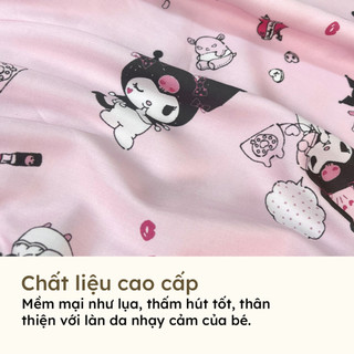 Mền gối cho bé đi học, chất liệu lụa mềm mịn, có thể xếp gọn tiện dụng, set chăn gối gấp gọn