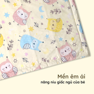 Mền gối cho bé đi học, chất liệu lụa mềm mịn, có thể xếp gọn tiện dụng, set chăn gối gấp gọn