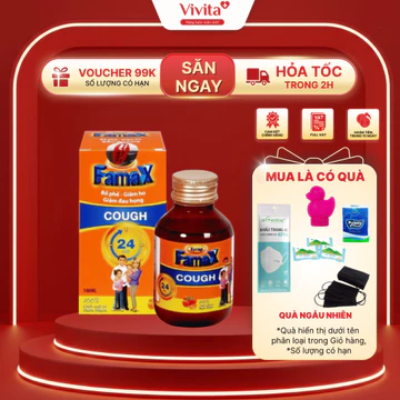 [🤝🏻CAM KẾT CHÍNH HÃNG] Siro Ho Thảo Dược Famax Cough 100ml Siro Bổ Phế, Giảm Ho, Giảm Viêm Đường Hô Hấp, Do Dị Ứng, Ho K