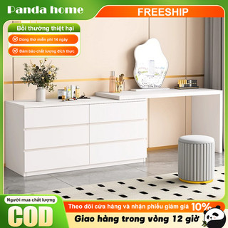 🔥Panda Bàn trang điểm bàn kết hợp bàn làm việc Bàn Làm Việc Đa Năng Kèm Tủ 6 Ngăn giảm giá 50%