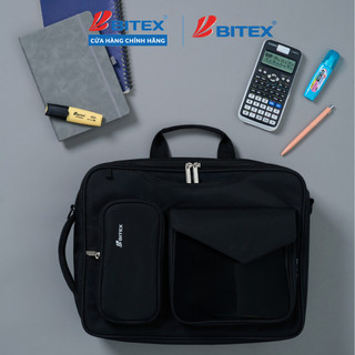 Cặp/ Balo laptop BITEX Pro C-05 Đen đa năng dành cho dân văn phòng/ học sinh cấp 2 cấp 3 nhiều ngăn, không gian lớn