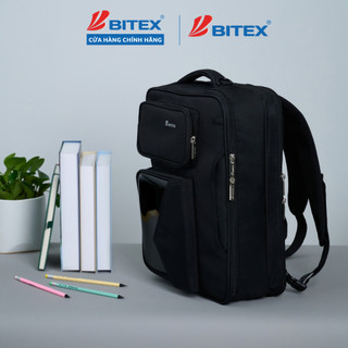 Cặp/ Balo laptop BITEX Pro C-05 Đen đa năng dành cho dân văn phòng/ học sinh cấp 2 cấp 3 nhiều ngăn, không gian lớn