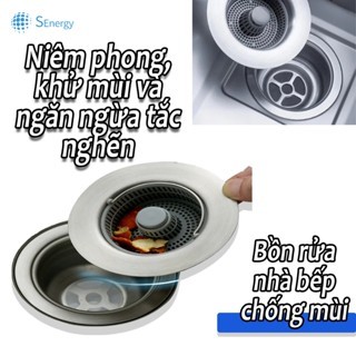 Bộ Lọc Rác Bồn Rửa Bát ABS nhựa 3in1-Ngăn mùi hôi côn trùng, Nút chặn thoát nước, Khay giỏ lọc thức ăn thừa(1, 2,3gói）