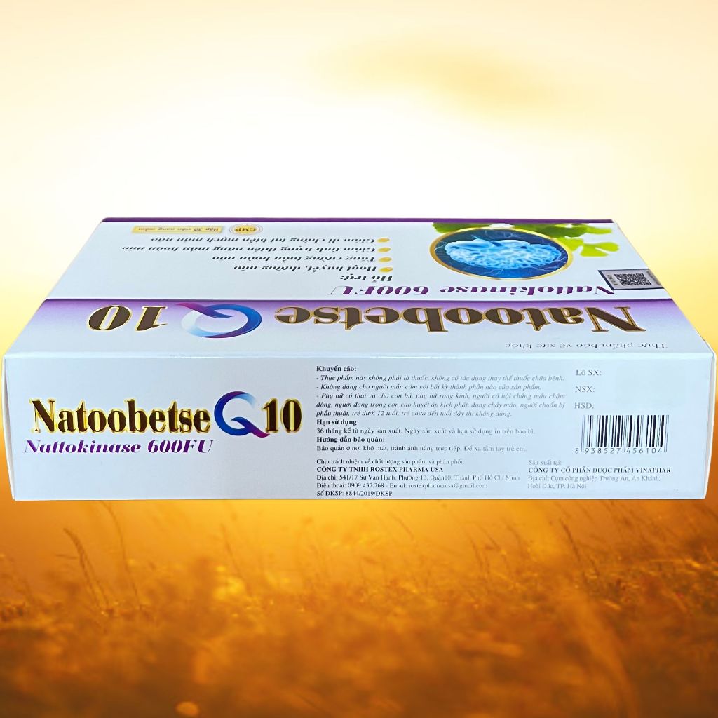 Combo 2 Hộp Natoobetse Q10 Tím - Rostex - Vinaphar - Vitamin Thanh Lọc