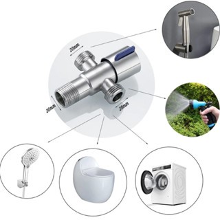 VAN CHỮ T INOX 304, CHIA NƯỚC 2 NGẢ CHO WC & VOI XỊT,