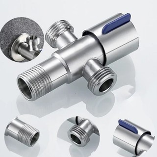 VAN CHỮ T INOX 304, CHIA NƯỚC 2 NGẢ CHO WC & VOI XỊT,