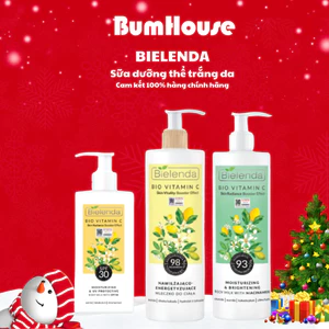 Dưỡng thể trắng da Body Lotion Bielenda Bio Vitamin C dưỡng ẩm, làm sáng mịn da - 250ml/400ml