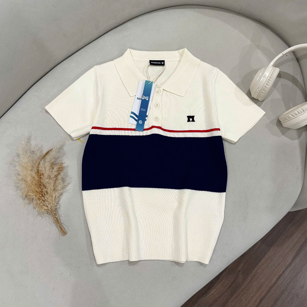 Áo Len Mirage Sọc To Kem Xanh Local Brand Chất Len Mongtoghi Mềm Mịn Thoáng Mát.