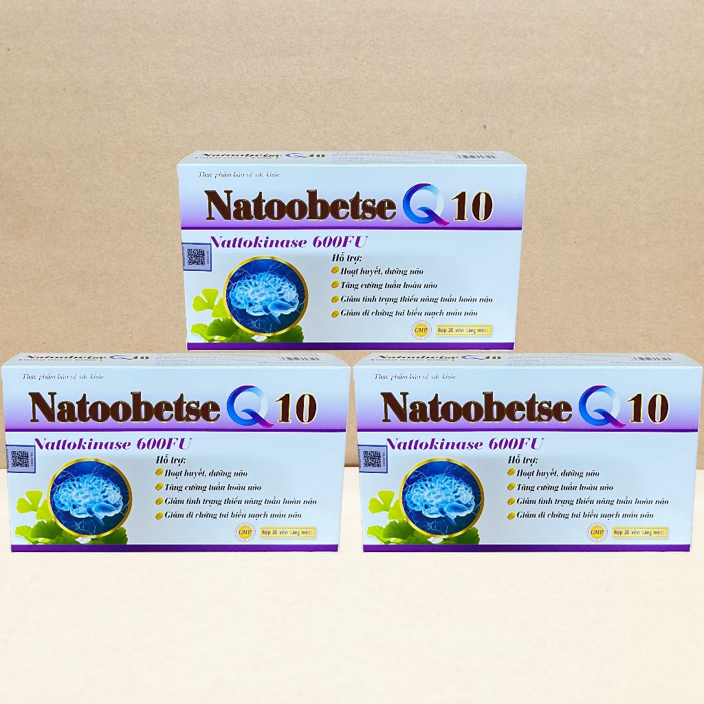 Combo 3 Hộp Natoobetse Q10 Tím - Rostex - Vinaphar - Vitamin Chữa Lành
