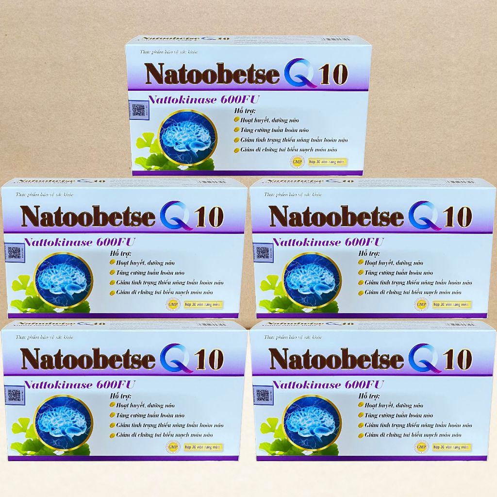 Combo 5 Hộp Natoobetse Q10 Tím - Rostex - Vinaphar - Vitamin Chữa Lành