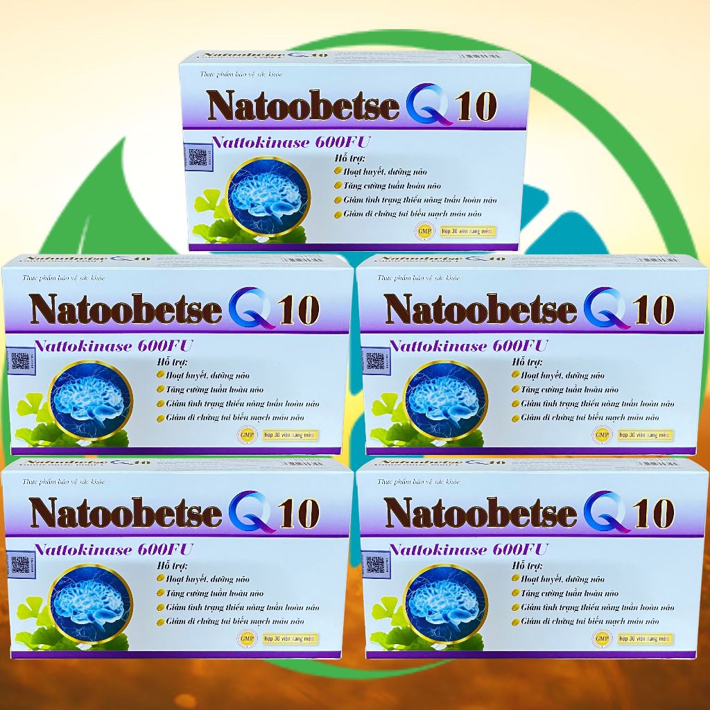 Combo 5 Hộp Natoobetse Q10 Tím - Rostex - Vinaphar - Vitamin Thanh Lọc